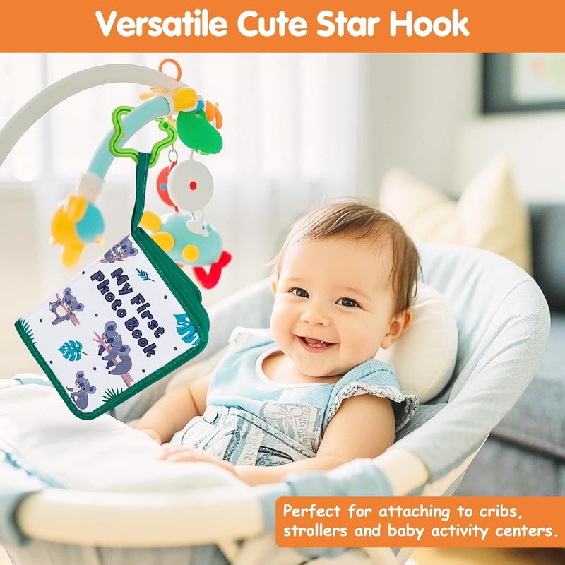 abcxgood Products My First Family Album photo book Holds 4 x 6 in photos soft baby book Suitable for newborns Children's personalized (Green) - Image 4